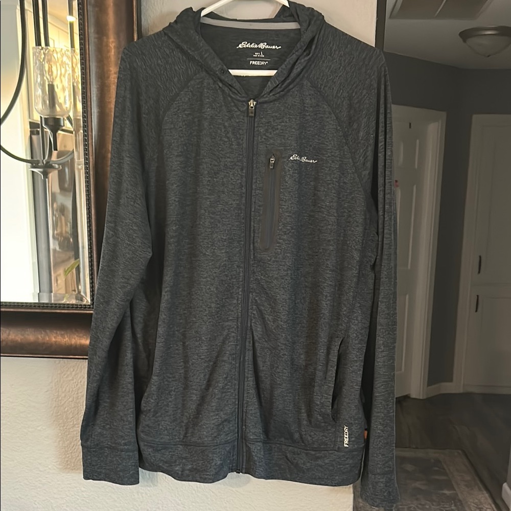 Eddie Bauer Charcoal Full-Zip Jacket